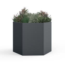 Westmann Varia verhoogde plantenbak zeshoekig metaal 100x52 cm -