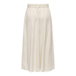 Jacqueline de Yong milan linen hw belted skirt wvn 15366394 oatmeal