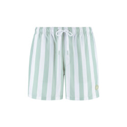 Shiwi Heren zwemshort broad stripe lichtgroen/wit