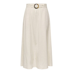 Jacqueline de Yong Jdymilan linen hw belted skirt wvn dia beige