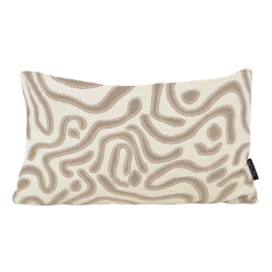 NOVÉE Sierkussen chenille flow crème | 30 x 50 cm | velvet/polyester