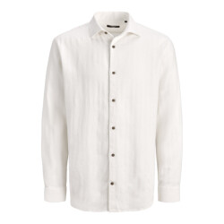 Jack & Jones Jprblaparker linen blend ls shirt off-white