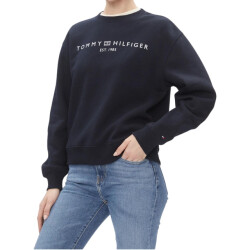 Tommy Hilfiger Dames logo katoenmix regular sweatshirt