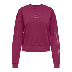 Only Onltabba ls round neck ub swt fuchsia