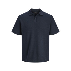 Jack & Jones Jprblatrenton ss jacquard polo navy