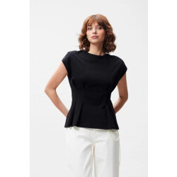 Catwalk Junkie 2504020203 tshirt with waist pleats