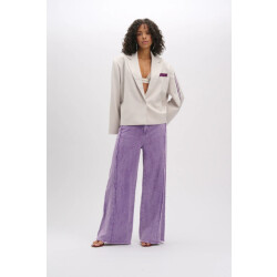 Refined Department R2602170894 ladies woven high waist damaged denim pants dain