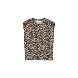 Catwalk Junkie Folded shoulder leopard singlet
