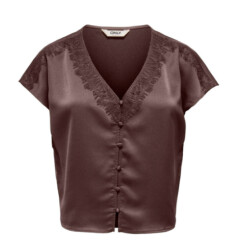 Only Onlfaraya s/l button lace satin top