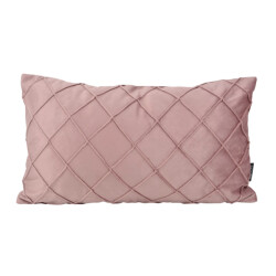 NOVÉE Velvet cross oudroze kussenhoes | 30x50 cm | velvet/polyester