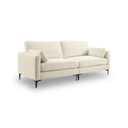 Furnilux Venti sofa 3.5 zits crème | moderne lichte bank met metalen poten