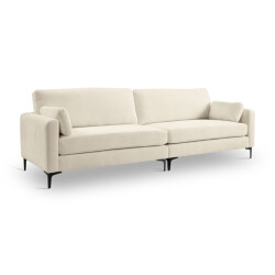 Furnilux Venti 4-zits bank crème | moderne lichte bank met metalen poten