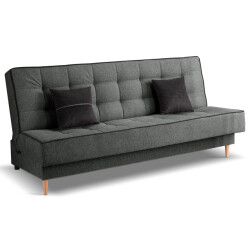 Furnilux Bono sofa bed 3-zits grijs moderne slaapbank met comfortabel ligcomfort