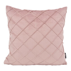 NOVÉE Velvet cross lichtroze kussenhoes | 45x45 cm | velvet/polyester