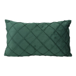 NOVÉE Velvet cross intens groen kussenhoes | 30x50 cm | velvet/polyester