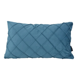 NOVÉE Velvet cross petrol kussenhoes | 30x50 cm | velvet/polyester