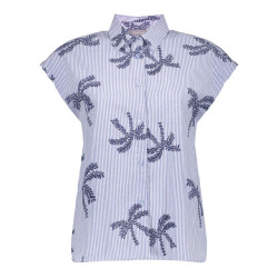 Geisha 63383-70 top stripes & palmtree