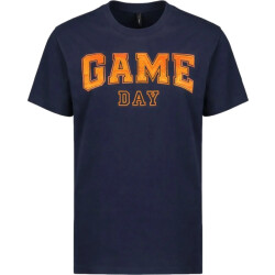 Only Onlrikka s/s satin print top box cs jrs navy