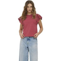 Only Onlmacy s/s o-neck mix top box jrs brick red