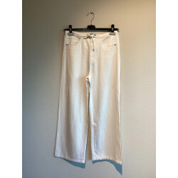 Geisha 61303-10 718 jeans wide elastic waist co/li ecru bleached cotton/linnen