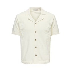 Only & Sons onsjam life reg ss shirt knit 22037745 egret