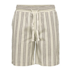 Only & Sons onscruz seersucker jogger shorts 22038002 antique white