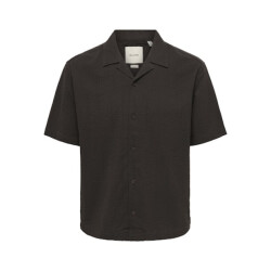 Only & Sons onscruz rlx seersucker resort ss sh 22038003 black coffee