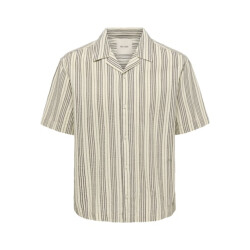 Only & Sons onscruz rlx seersucker resort ss sh 22038003 antique white