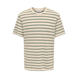 Only & Sons onsian reg ss stripe struct tee 22032819 mallard green