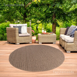Muratap Sahara rond buitenkleed jute-look weerbestendig vloerkleed 200 cm rond