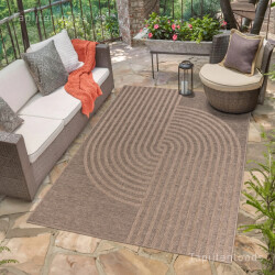 Muratap Sahara japandi buitenkleed jute-look weerbestendig vloerkleed 80x150 cm