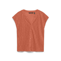 Vero Moda Vmmaya cs placket v-neck top jrs