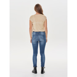 Only Onlsilvery s/s v neck lurex top jrs