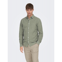 Only & Sons Onscaiden life ls solid linen shirt