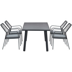 Garden Impressions Dido stoelen 4 stuks + terni tafel 160 cm