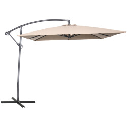 Garden Impressions Corfu parasol 250x250 cm carbon black taupe