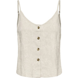 Only Onlsiesta linen bl emb singlet pnt moonbeam/w. ton