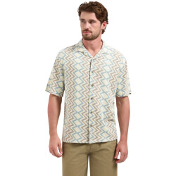 No Excess Shirt short sleeve jacquard zigzag stone