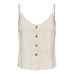 Only Onlsiesta linen bl emb singlet pnt