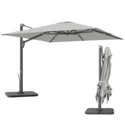 4goodz Zweefparasol vierkant 3x3 m 360° draaibaar aliuminium frame -