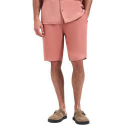 No Excess Short chino with linen, garment dye coral