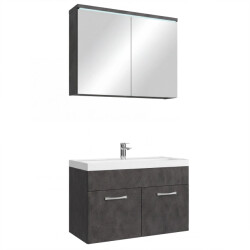 Badplaats Badkamermeubel set paso 02 80 x 40 cm – donker – badmeubel met