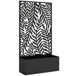 4goodz Plantenbak metaal met klimrek 23x61x113 cm -