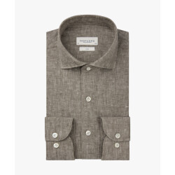 Profuomo Ppxh10017e shirt cutaway sf brown
