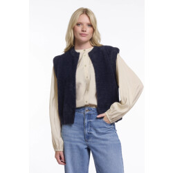 Rino & Pelle Elona.5002621 rino&pelle short waistcoat dark navy