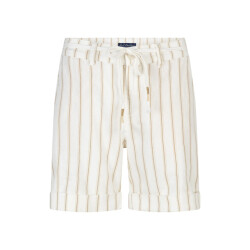 Red Button Camille short linen/co stripe dark sand