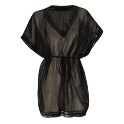 Sarlini Dames tuniek strandjurk polyester chiffon effen