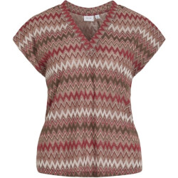 Vila Vibirdie rev v-neck ss glitter top dessin
