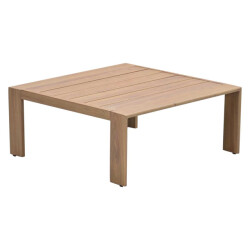 Garden Impressions Chicago aluminium loungetafel 82x82 cm natural teak look