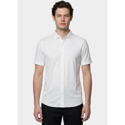 Bos Bright Blue Overhemd korte mouw heren 3507/off white